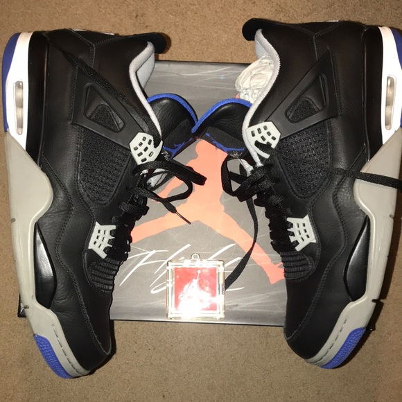 Air Jordan 4 (Black/Game Royal-Matte Silver) - Picture 3 of 4